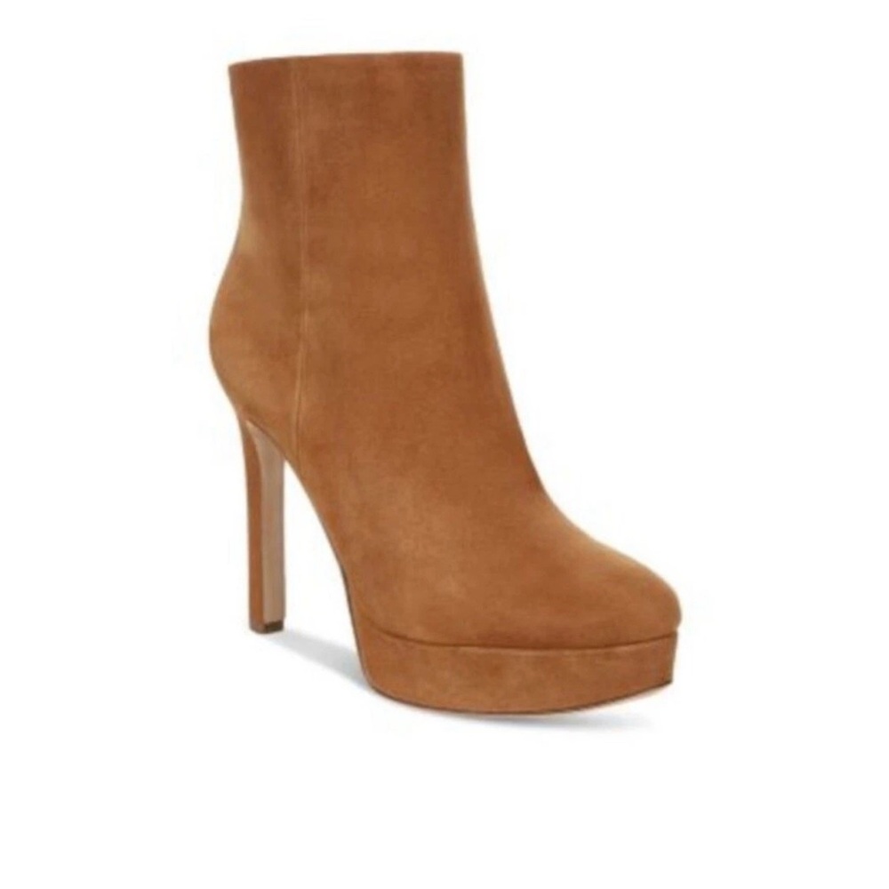 Veronica Beard Dali Brown Suede Platform Ankle Boots 9